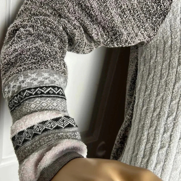 LE GRENIER, sweater ,colorblock striped,asymmetrical button decor, like new - Picture 6 of 16